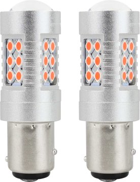 AMIO LED žiarovky CANBUS 24SMD 3030 1157 BAY15D P21/5W 12V/24V Červená
