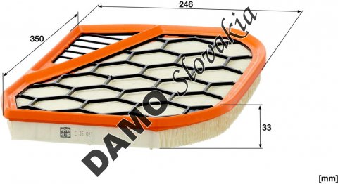 Vzduchový filter MANN FILTER C 35 021