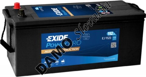 EXIDE PowerPRO Agri&Construction 12V 152Ah.1130A, EJ1523