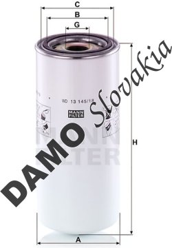 Olejový filter MANN FILTER WD 13 145/18
