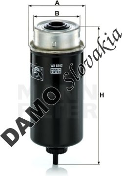 Palivový filter MANN FILTER WK 8162