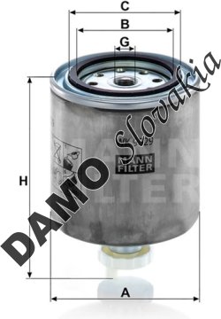 Palivový filter MANN FILTER WK 9029