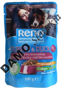 RENO kapsička morčacie, kačacie pre psov - 100g