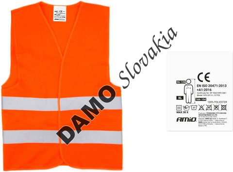 VÝSTRAŽNÁ REFLEXNÁ VESTA ORANŽOVÁ - 1ks