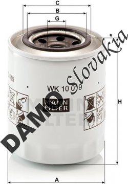 Palivový filter MANN FILTER WK 10 019