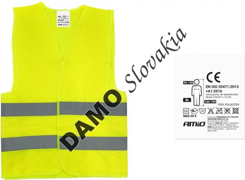 VÝSTRAŽNÁ REFLEXNÁ VESTA ŽLTÁ - 1ks