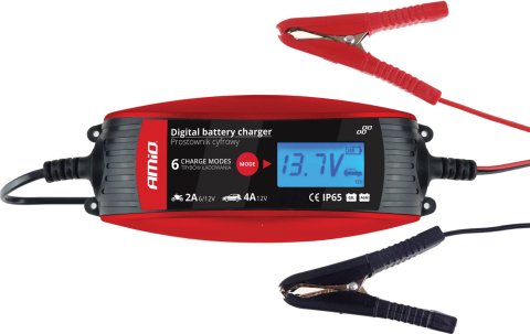 AMIO Nabíjačka auto/moto digitálna 6V/12V - 2A/4A