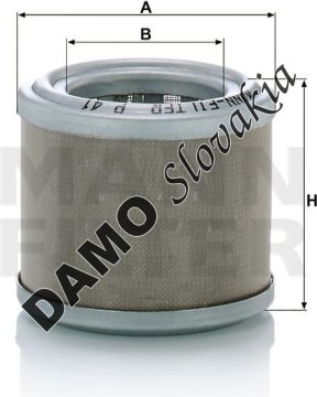 Palivový filter MANN FILTER P 41
