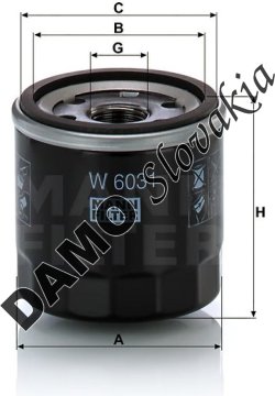 Olejový filter MANN FILTER W 6031
