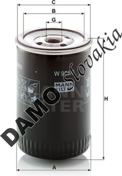 Olejový filter MANN FILTER W 936/5