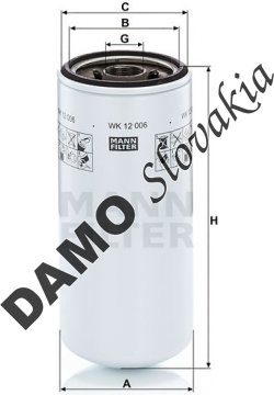 Palivový filter MANN FILTER WK 12 006