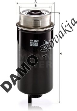 Palivový filter MANN FILTER WK 8139