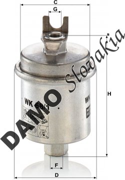 Palivový filter MANN FILTER  WK 68/1 x
