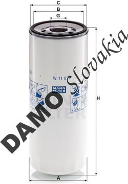 Olejový filter MANN FILTER W 11 020