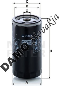 Olejový filter MANN FILTER W 723/3