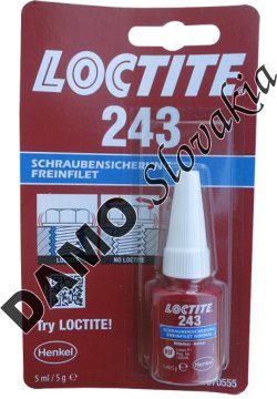 Loctite 243 5ml - zaisťovač skrutiek, strednopevnostný