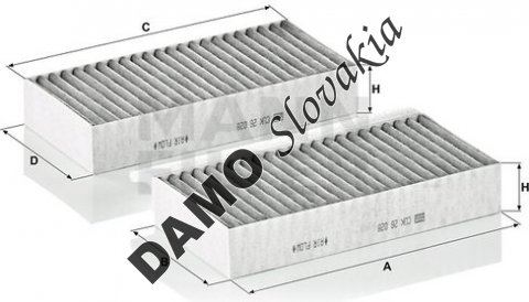 Kabínový filter MANN FILTER CUK 26 028-2