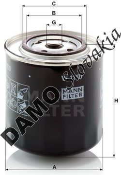 Olejový filter MANN FILTER W 1130