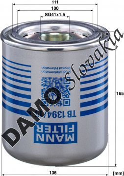 Vysúšač vzduchu MANN FILTER TB 1394/15 x