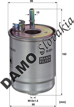 Palivový filter MANN FILTER  WK 10 051