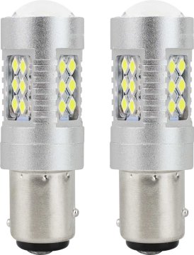 AMIO LED žiarovky CANBUS 24SMD 3030 1157 BAY15D P21/5W 12V/24V White