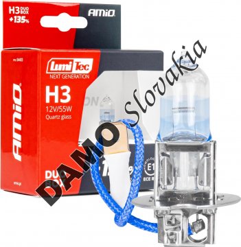 AMIO 12V/55W H3 LumiTec NEXT GENERATION +135% DUO blister