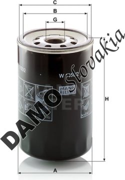Olejový filter MANN FILTER W 1150/2