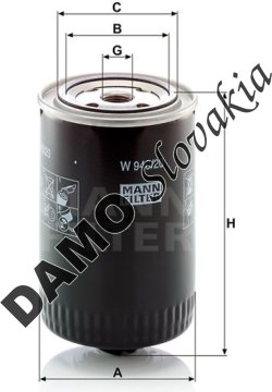 Olejový filter MANN FILTER W 940/20