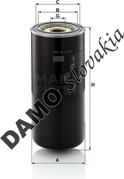 Olejový filter MANN FILTER WD 13 145/4