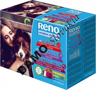 RENO kapsička hovädzie, morčacie, kačacie pre psov - 12x100g