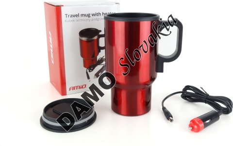 AMIO Vyhrievaný hrnček do auta, termohrnček do auta s ohrevom 12V