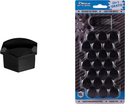 AMIO sada krytiek pre skrutky kolies 19 mm - čierne