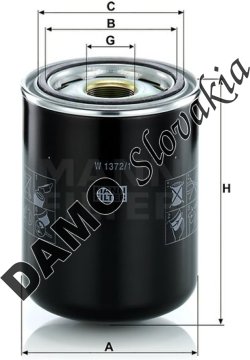 Olejový filter MANN FILTER W 1372/1