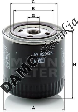 Olejový filter MANN FILTER W 920/23