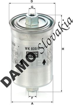 Palivový filter MANN FILTER WK 830/6 x