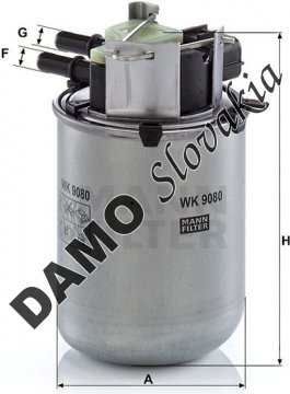 Palivový filter MANN FILTER WK 9080