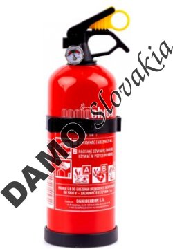 Práškový hasiaci prístroj s manometrom a vešiakom - 1 kg
