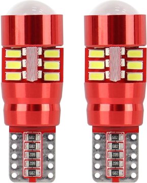AMIO LED žiarovky CANBUS 27SMD 3014 T10e W5W 12V/24V White