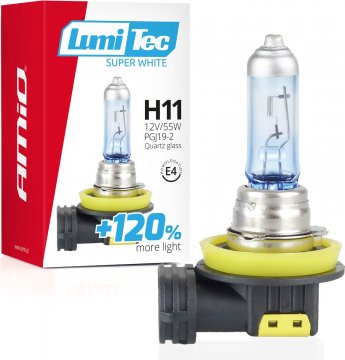 AMIO 12V/55W H11 LumiTec +120% SuperWhite