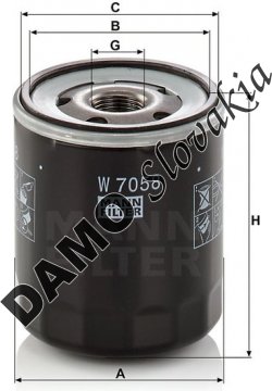 Olejový filter MANN FILTER W 7058