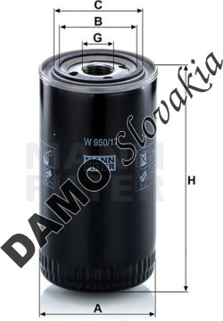 Olejový filter MANN FILTER W 950/17