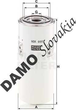 Palivový filter MANN FILTER WDK 9002