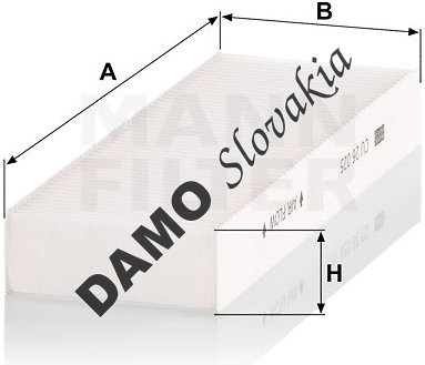 Kabínový filter MANN FILTER CU 26 025-2