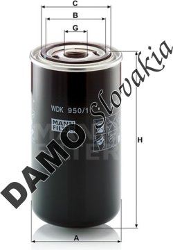 Palivový filter MANN FILTER WDK 950/1