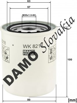 Palivový filter MANN FILTER  WK 8218