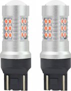 AMIO LED žiarovky CANBUS 24SMD 3030 1157 T20 7443 21/5W Červená 12V/24V