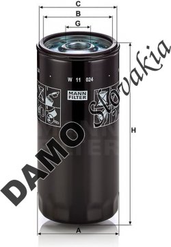 Olejový filter MANN FILTER W 11 024