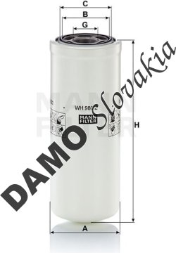 Filter hydrauliky MANN FILTER WH 980/2