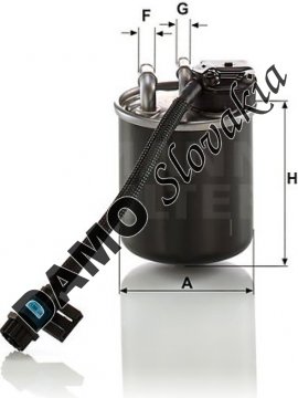 Palivový filter MANN FILTER WK 820/23