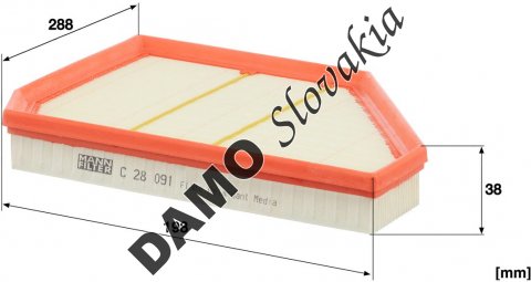 Vzduchový filter MANN FILTER C 28 091